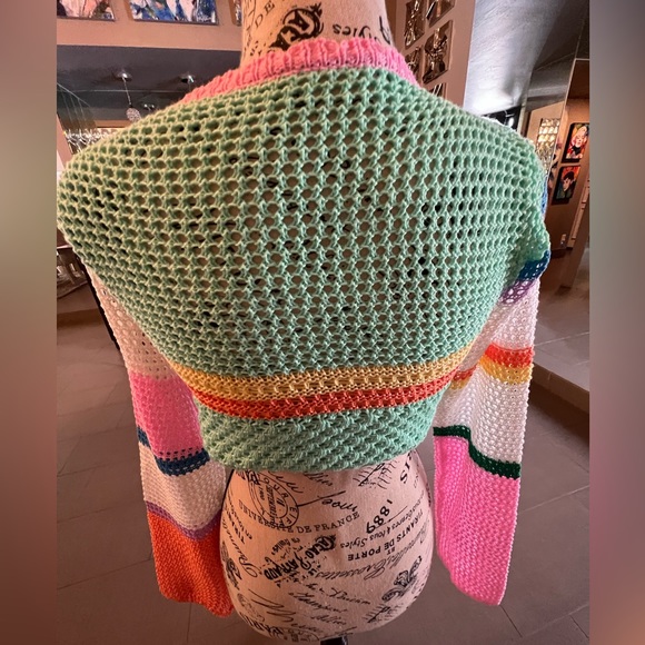 Sheila Simone Crochet Cropped Sweater - Picture 8 of 13